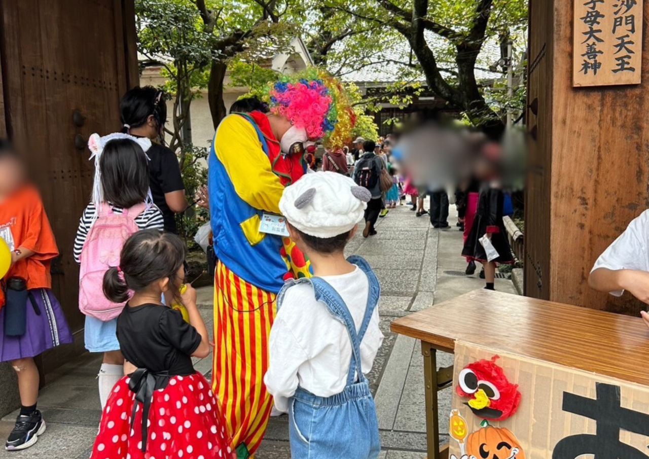 お寺でハロウィン